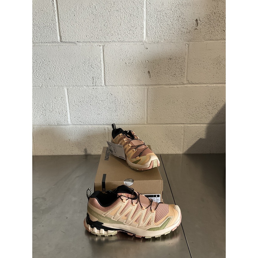 Salomon XA Pro 3D V9 Trail Running Shoes Womens 8.5 Cork Peach Fuzz Sneaker
